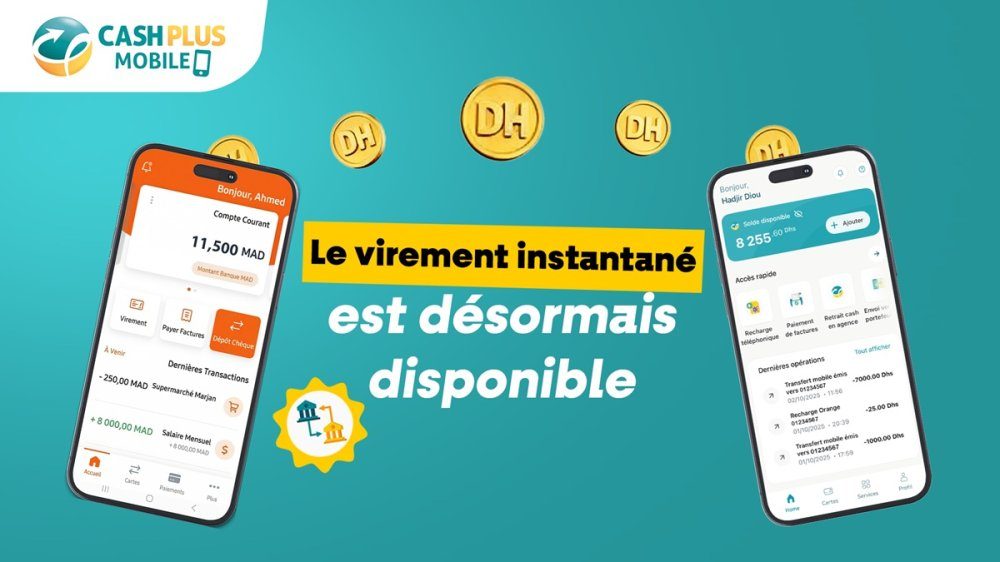 Cash Plus introduit le virement bancaire instantané sur son application mobile